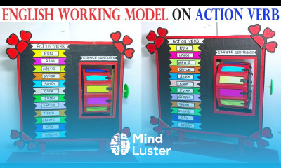english working model on action verb english tlm project howtofunda diy