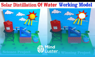 solar distillation water purification working model science project award winning howtofunda