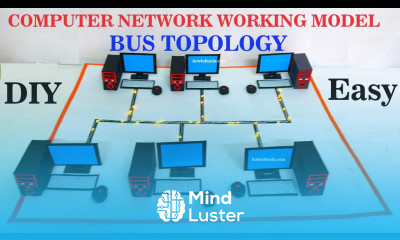 computer network working model bus topology for exhibition diy computer project howtofunda
