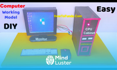 computer working model making at home using waste materials DIY PC craftpiller howtofunda​