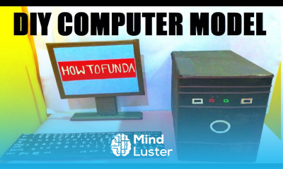 Computer model 3d making using cardboard CPU DESKTOP MONITOR KEYWORD howtofunda still