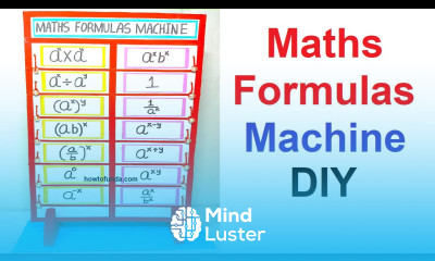 maths formulas machine working model innovative way TLM howtofunda