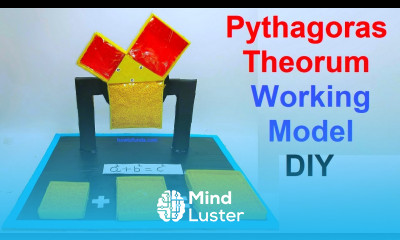Pythagoras theorem working model 3D math s project DIY craftpiller howtofunda