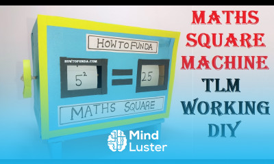 Math s Square Machine Working TLM model making using cardboard Howtofunda DIY