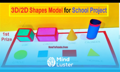 shapes model 3d 2D making using cardboard and paper maths model making idea DIY howtofunda
