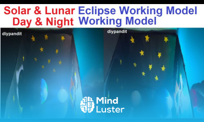 day and night working model earth rotation in solar system for science exhibition DIY pandit