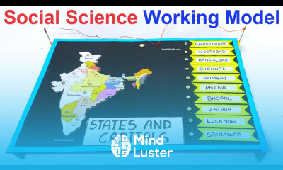 social science working model states and its capitals geography with led lights howtofunda