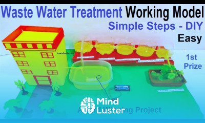 waste water treatment plant working model inspire science project DIY bestoutofwaste sewage