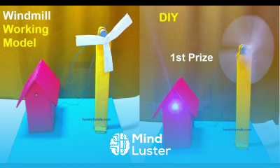 windmill working model wind turbine for school project diy science project howtofunda