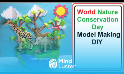 world nature conservation day model making DIY using cardboard howtofunda