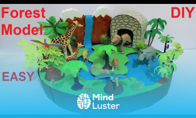 forest model making using cardboard DIY howtofunda still model