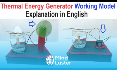 thermal energy generator working model explanation in english heat to electricity howtofunda