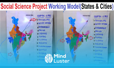 social science project working model on India states capitals name SST diy easy howtofunda