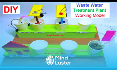 waste water treatment plant working model DIY inspire award social Science Project howtofunda