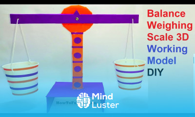 Balance Weighing Scale 3D Science Working Model DIY science project howtofunda class 9