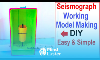 seismograph working model making using waste materials earthquake measurement DIY howtofunda