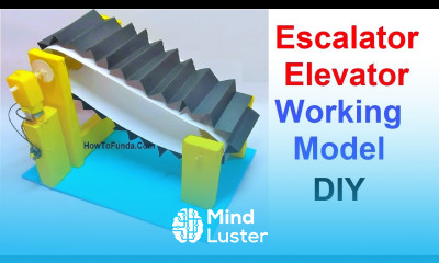 escalator elevator working model diy using cardboard howtofunda inspire award science project