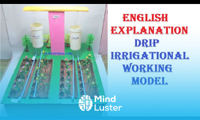 drip irrigation working model explanation in english video without water pump howtofunda