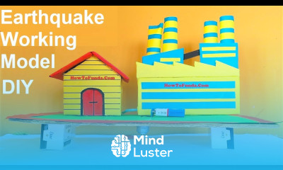 earthquake working model 3d making using cardboard social science project DIY home howtofunda