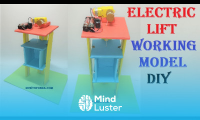 Electric Lift working model for science exhibition project diy using cardboard howtofunda