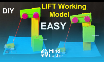 electric lift working model science exhibition diy simple steps multiple pulleys DIY pandit