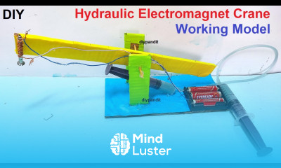 hydraulic electromagnetic crane working model science project exhibition diy simple DIY pandit