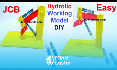 How to Make Hydraulic JCB From Cardboard Inspire Award Science project diy howtofunda