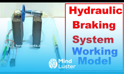 hydraulic brake system working model for science fair project DIY howtofunda