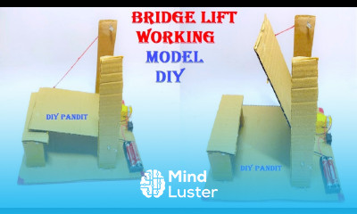 how to make bridge lift working model inspire award science project DIY using dc motor