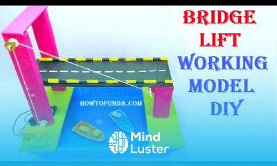 bridge lift working model 3d using robot dc motor inspire award science project DIY howtofunda