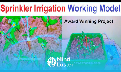 how to make sprinkler irrigation system working model DIY agriculture inspire model howtofunda