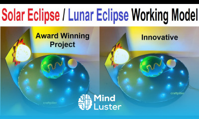 solar eclipse lunar eclipse earth rotation working model 3d science project craftpiller