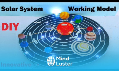 solar system working model science project diy innovative new design led light craftpiller