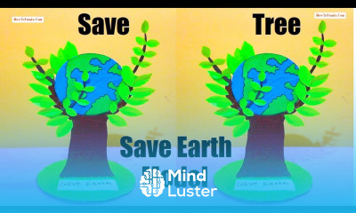 Save Earth Day Model Making using cardboard DIY Save Trees Model Science Project howtofunda