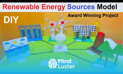 renewable energy sources model making using cardboard science project DIY Howtofunda
