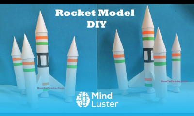 rocket model diy at home easily for science project howtofunda