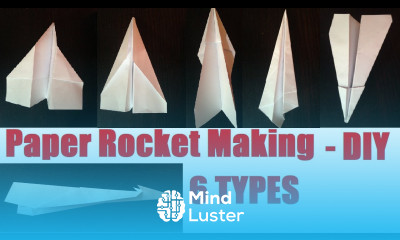 paper rocket making ideas easily at home 6 TYPES DIY howtofunda