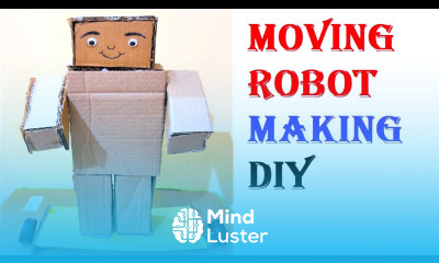 how to make walking robot making at home using cardboard and dc motor DIY pandit