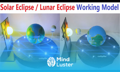 solar eclipse lunar eclipse earth rotation working model 3d science project diy craftpiller