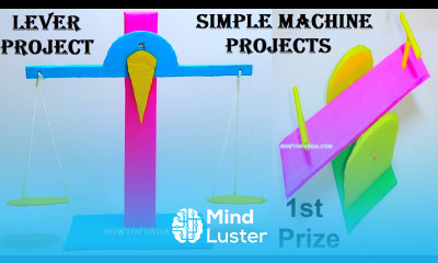 lever science project simple machine working model 3d seesaw weighing balance howtofunda