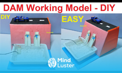 dam working model 3d for science exhibition using cardboard and waste materials DIY pandit