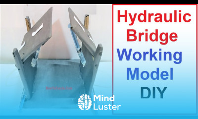 hydraulic bridge working model for science fair project DIY using cardboard howtofunda