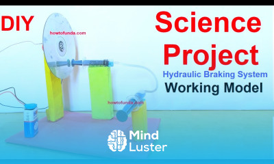 how to make the inspire science project working model on hydraulic braking system diy howtofunda