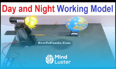 day and night working model inspire award science exhibition project DIY at home howtofunda