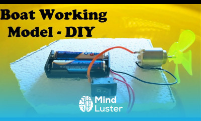 boat working model using DC motor diy science projects howtofunda newtons 3rd law physics