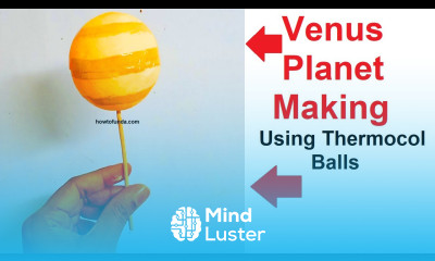 Venus planet making using thermocol ball and painting for solar system science project howtofunda