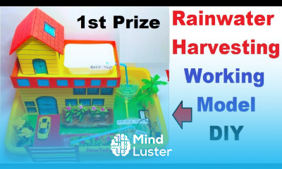 rain water harvesting working model 3d diy at home innovative and creative design howtofunda