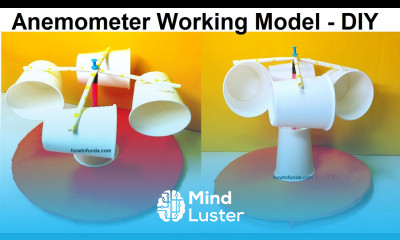 anemometer working model using paper cups diy science project exhibition howtofunda