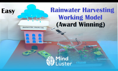rainwater harvesting working model first prize award winning in science project howtofunda