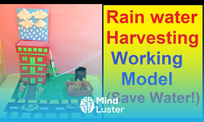 Rainwater Harvesting working model 3d making science project dc motor DIY howtofunda